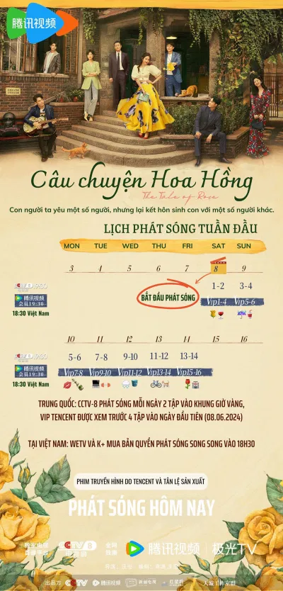 Lịch chiếu phim Câu Chuyện Hoa Hồng (Ảnh: Internet) Lịch chiếu phim Câu Chuyện Hoa Hồng (Ảnh: Internet)