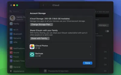 Menu lưu trữ iCloud trên máy Mac của Apple (Ảnh: Internet) Menu lưu trữ iCloud trên máy Mac của Apple (Ảnh: Internet)