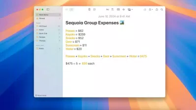 Tính năng Math Notes trong ứng dụng Ghi chú của hệ điều hành macOS Sequoia (Ảnh: Internet) Tính năng Math Notes trong ứng dụng Ghi chú của hệ điều hành macOS Sequoia (Ảnh: Internet)