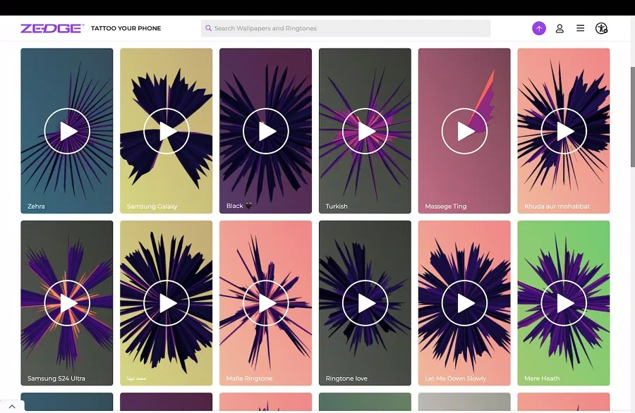 Trang web Zedge tìm nhạc chuông cho iPhone (Ảnh: Internet) Trang web Zedge tìm nhạc chuông cho iPhone (Ảnh: Internet)