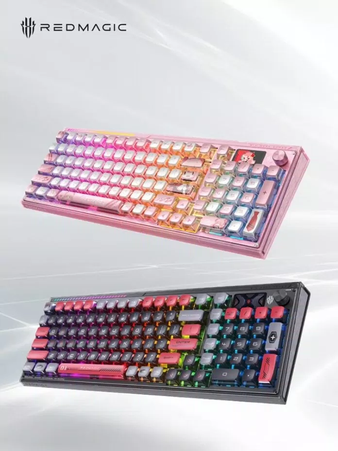 REDMAGIC Mechanical Keyboard 1S có màn hình hiển thị OLED kích thước 1.47 inch sắc nét được tích hợp ở góc trên bên phải (Ảnh: Internet)