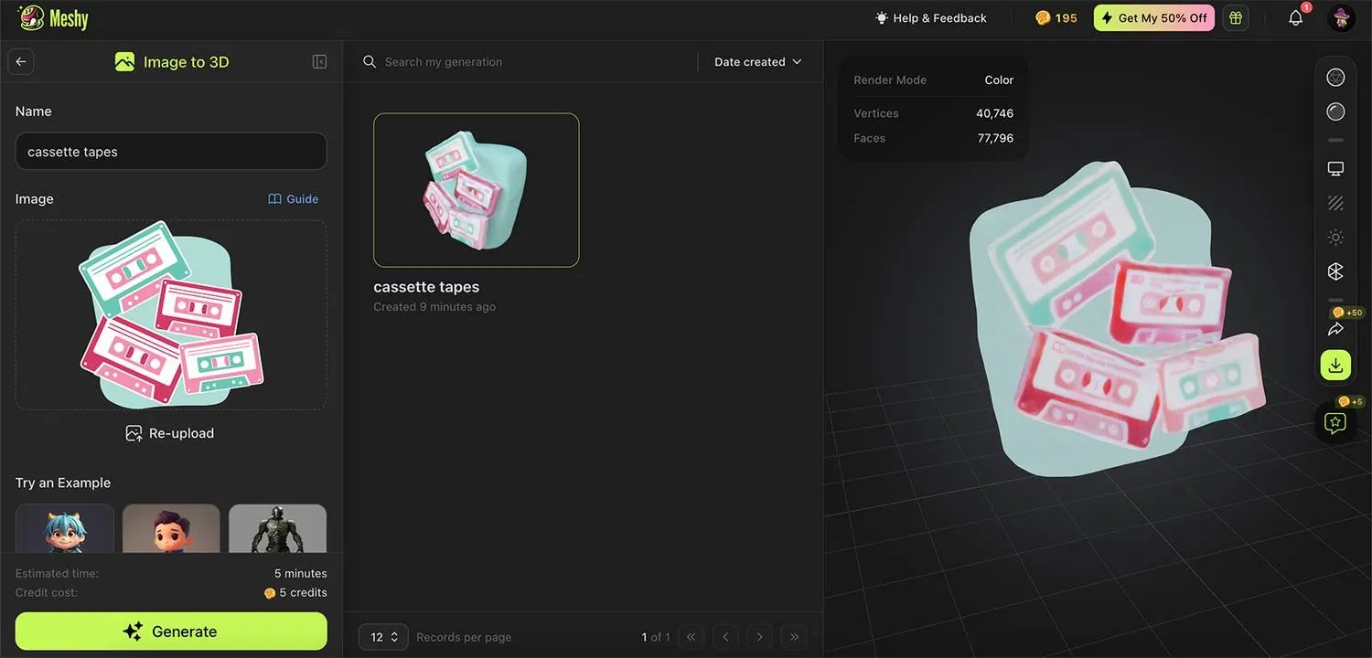 Công cụ Meshy tạo hình ảnh 3D (Ảnh: Internet) Công cụ Meshy tạo hình ảnh 3D (Ảnh: Internet)