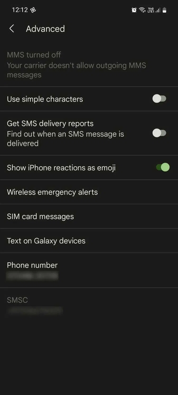 Menu cài đặt tin nhắn nâng cao của Google (Ảnh: Internet) Menu cài đặt tin nhắn nâng cao của Google (Ảnh: Internet)