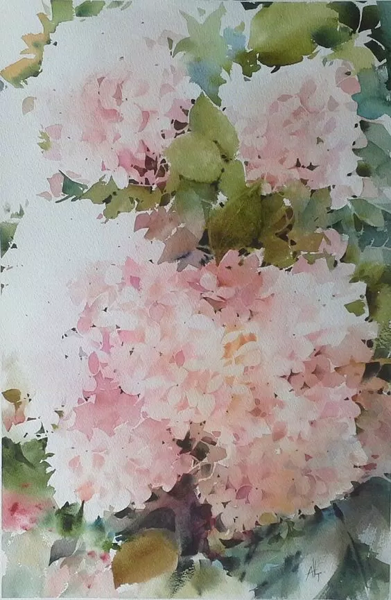 Tranh hoa cẩm tú cầu đẹp (Ảnh: Internet)