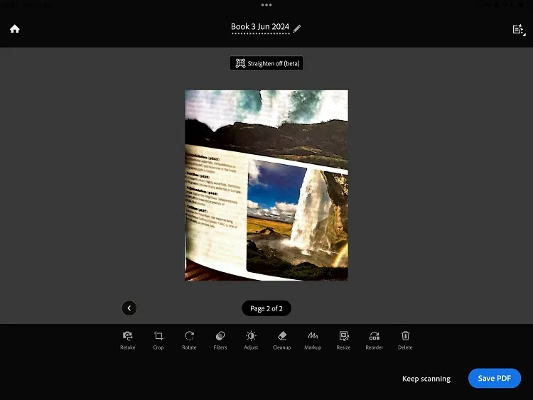 Ứng dụng Adobe Scan trên iPad (Ảnh: Internet) Ứng dụng Adobe Scan trên iPad (Ảnh: Internet)
