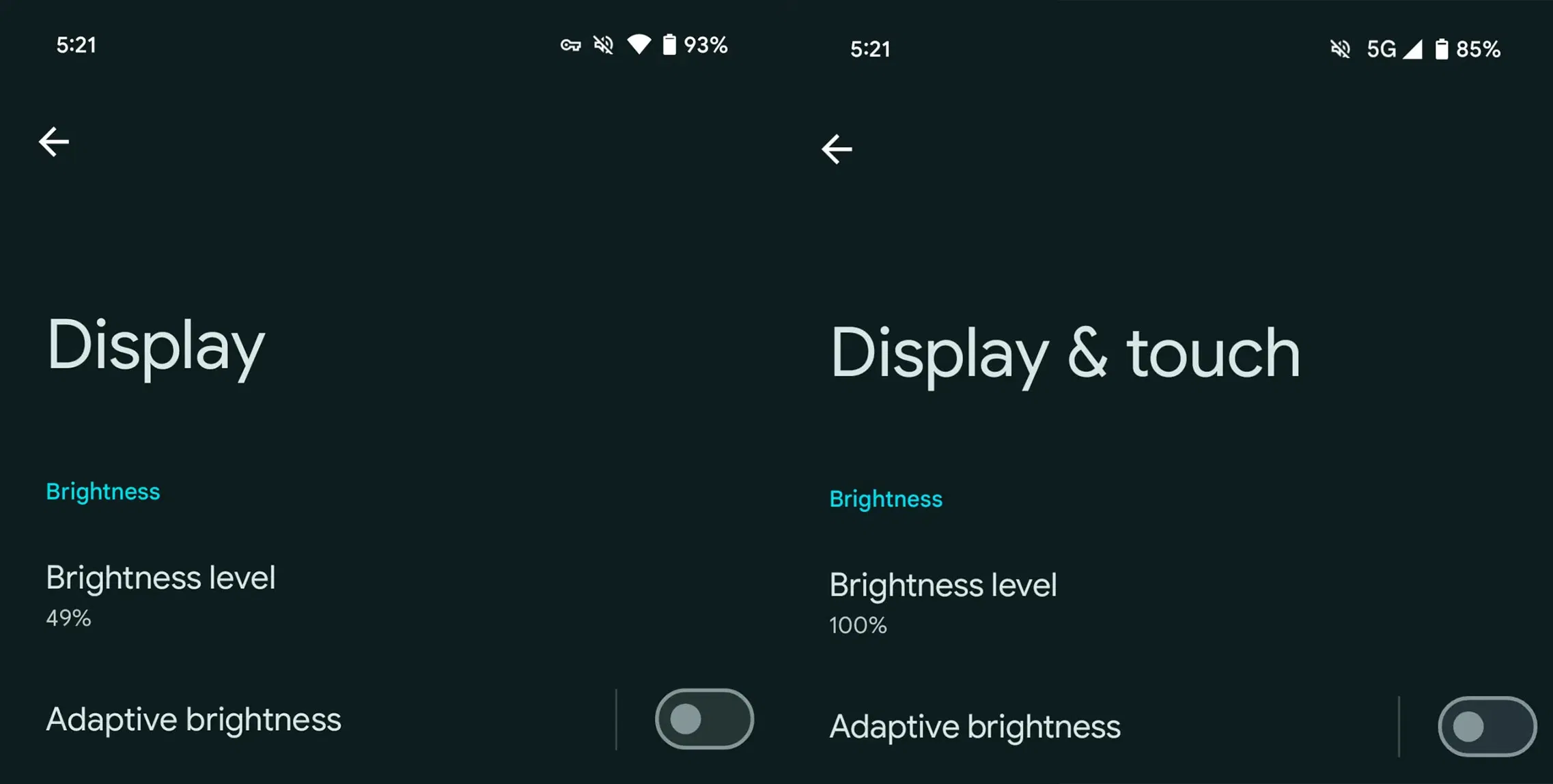 Mục "Display" thành "Display & touch" trong cài đặt hệ thống (Ảnh: Internet) Mục "Display" thành "Display & touch" trong cài đặt hệ thống (Ảnh: Internet)