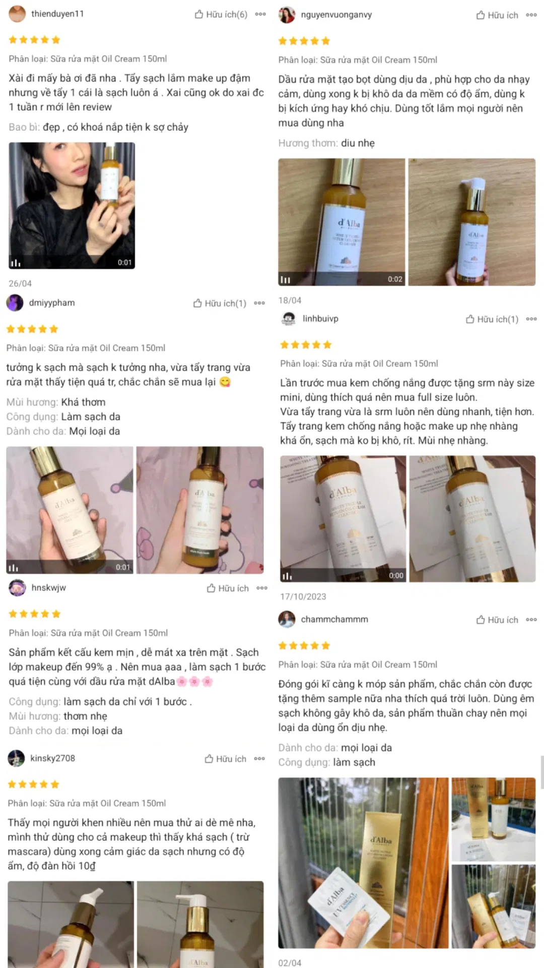 Review dầu rửa mặt tạo bọt thuần chay dAlba White Truffle Return Oil Cream Cleanser: Có tốt như lời đồn? bao bì chống oxy hóa công dụng d Alba d Alba White Truffle Return Oil Cream Cleanser dầu rửa mặt Dầu rửa mặt d Alba White Truffle Return Oil Cream Cleanser dầu rửa mặt tạo bọt thuần chay d Alba White Truffle Return Oil Cream Cleanser dưỡng ẩm giá bao nhiêu Khách hàng kháng khuẩn làm đẹp làm sạch da làm sạch lớp makeup ngừa mụn nhược điểm Phân tích Phân tích thành phần chính Review dầu rửa mặt d Alba rửa mặt Skincare tạo bọt thành phần thành phần chính thiết kế thông tin thuần chay thương hiệu