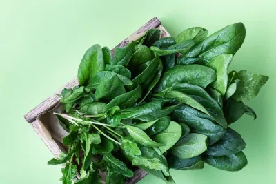Rau bina chứa rất nhiều vitamin có lợi cho tóc (Ảnh: Internet)