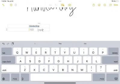 Chuyển chữ viết tay thành văn bản chữ in trên iPad (Ảnh: Internet) Chuyển chữ viết tay thành văn bản chữ in trên iPad (Ảnh: Internet)