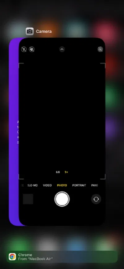Đóng ứng dụng camera trên iPhone (Ảnh: Internet) Đóng ứng dụng camera trên iPhone (Ảnh: Internet)