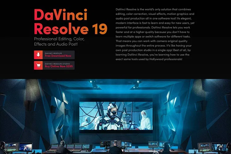 Ứng dụng DaVinci Resolve có thể thay thế cho Adobe (Ảnh: Internet) Ứng dụng DaVinci Resolve có thể thay thế cho Adobe (Ảnh: Internet)
