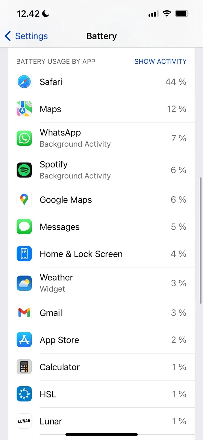 Kiểm tra mức sử dụng dữ liệu pin của các ứng dụng (Ảnh: Internet) Kiểm tra mức sử dụng dữ liệu pin của các ứng dụng (Ảnh: Internet)