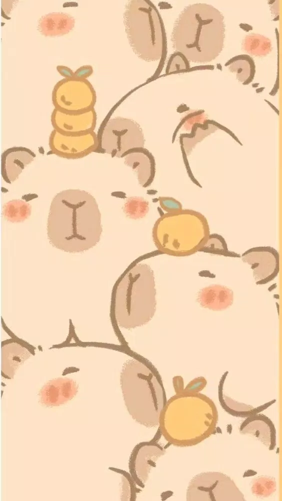 Hình nền Capybara siêu đáng yêu