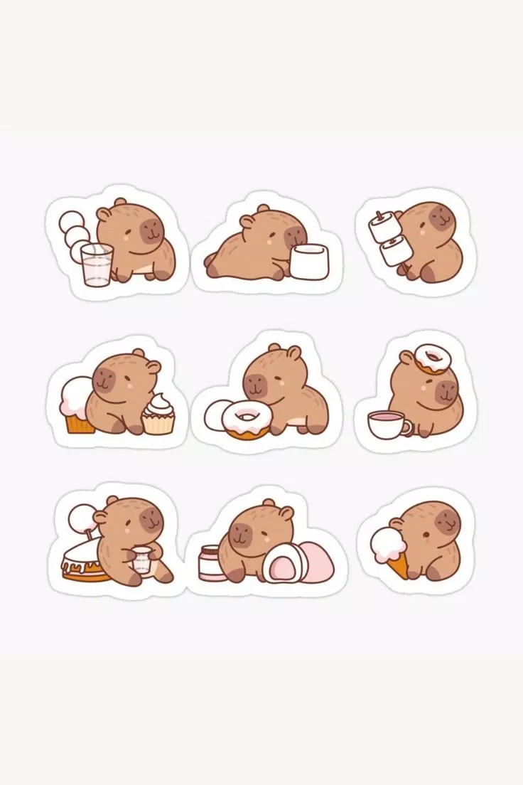 Hình nền Capybara siêu đáng yêu