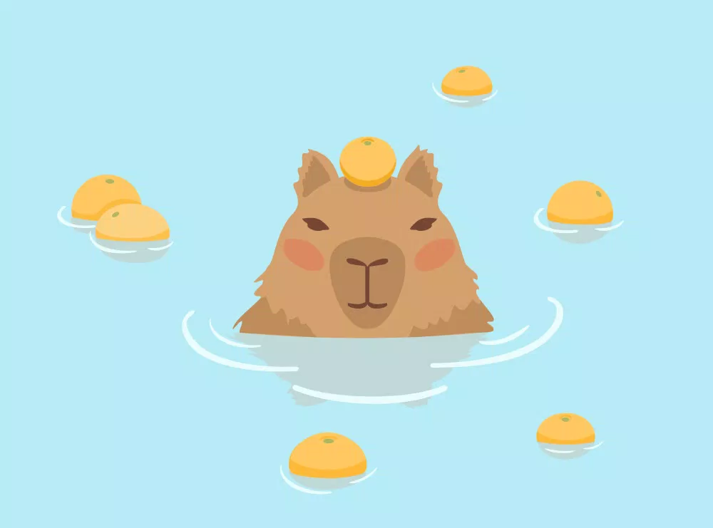 Hình nền Capybara siêu đáng yêu