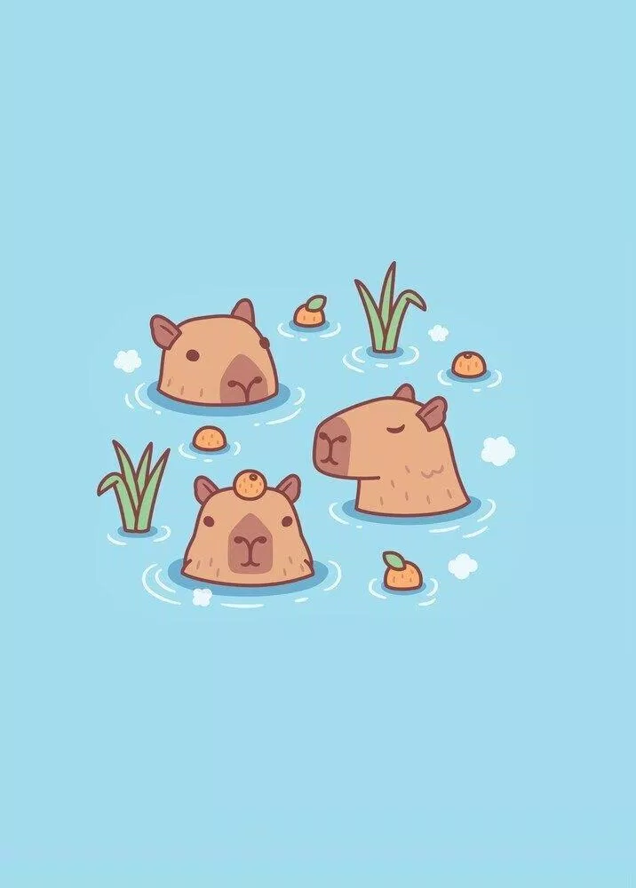 Hình nền Capybara siêu đáng yêu