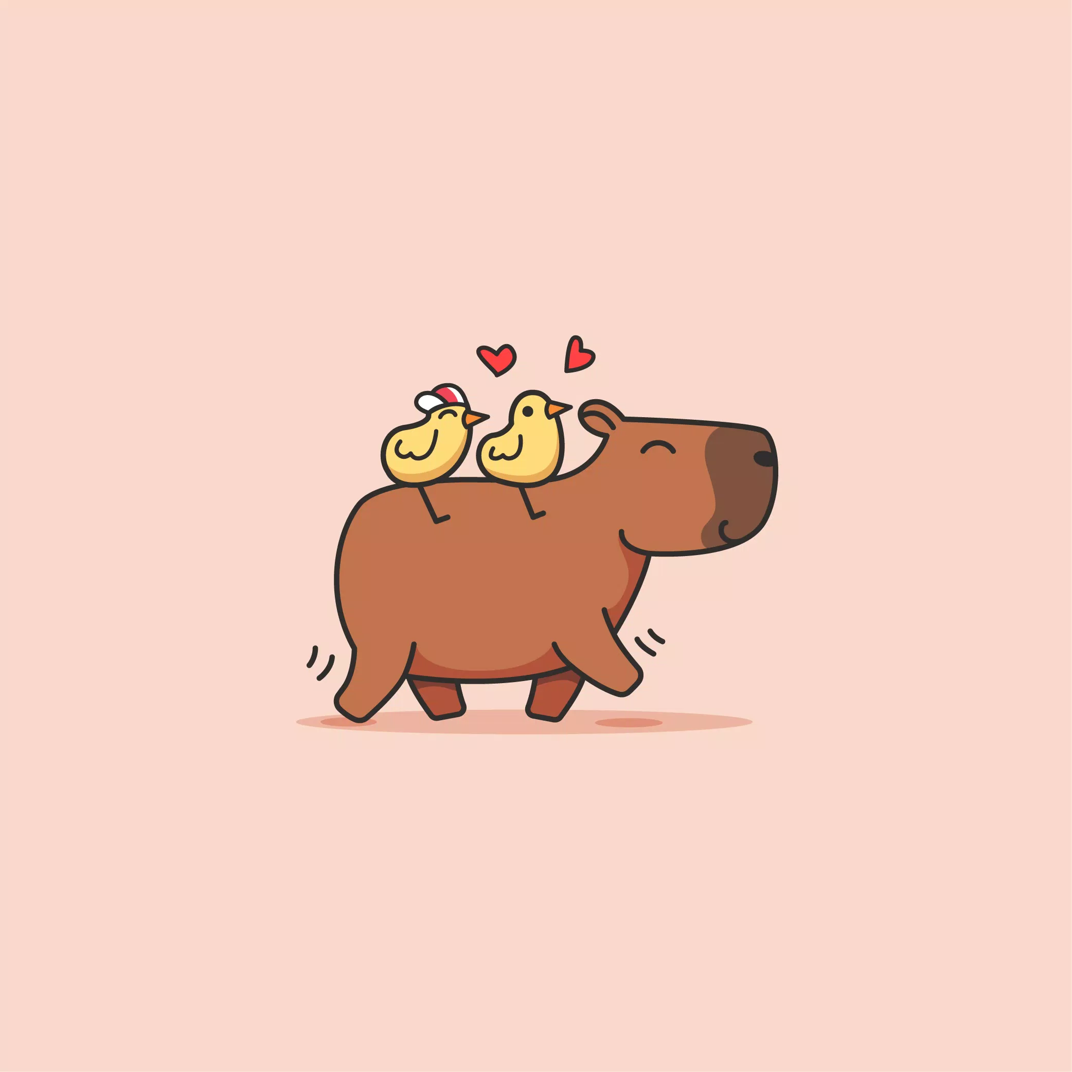 Hình nền Capybara siêu đáng yêu