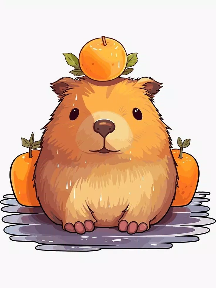 Hình nền Capybara siêu đáng yêu