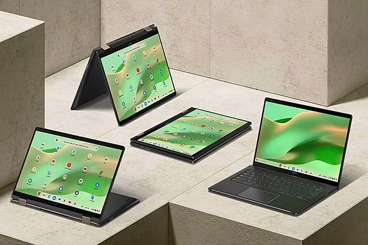 Laptop Acer Chromebook Spin 714 với nhiều chế độ gập khác nhau (Ảnh: Internet)