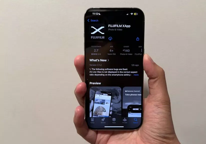Tải ứng dụng Fujifilm XApp trên điện thoại từ App Store (Ảnh: Internet)