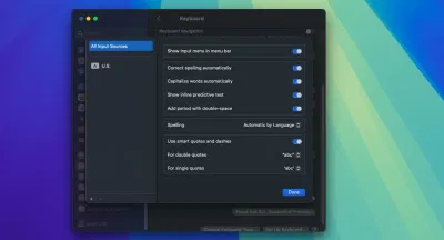 Cài đặt bàn phím trong macOS (Ảnh: Internet) Cài đặt bàn phím trong macOS (Ảnh: Internet)