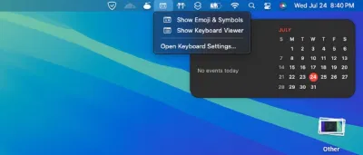 Tùy chọn Show Emoji & Symbols trên thanh menu của macOS (Ảnh: Internet) Tùy chọn Show Emoji & Symbols trên thanh menu của macOS (Ảnh: Internet)
