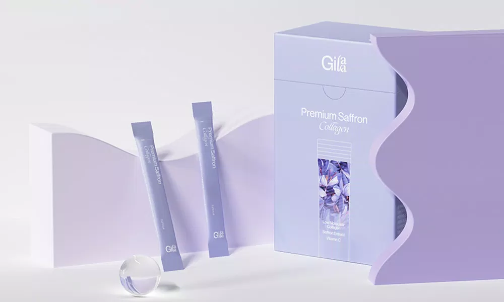 Bao bì chính hãng của Premium Saffron Collagen Gilaa(Nguồn: Internet)