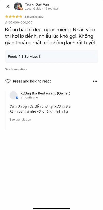 Review Xưởng Bia Restaurant – Nhà hàng có “bia ngon – mồi bén!” 2 tầng bia bia thủ công bia tươi chất lượng Giá cả giới trẻ Khách hàng không gian máy lạnh món ngon món nhắm món nhậu ngoài trời nhà hàng phong cách quận 9 restaurant Rộng rãi Salad Nga streetstyle sụn gà chiên mắm tăng nhơn phú thịt nướng thông tin Thủ Đức tôm sống sốt thái Tôm sốt chanh dây TPHCM xưởng bia xưởng bia restaurant