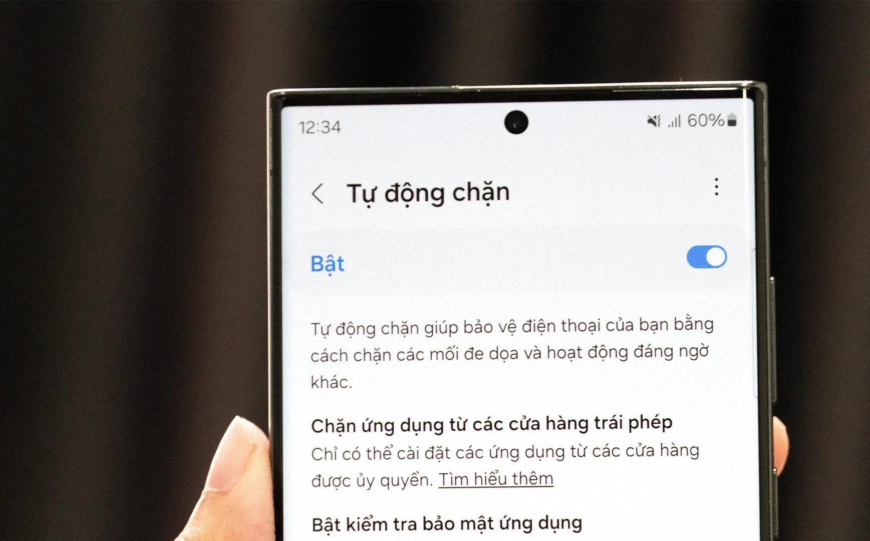 Tính năng tự động chặn One UI 6.1.1 (Ảnh: Internet)