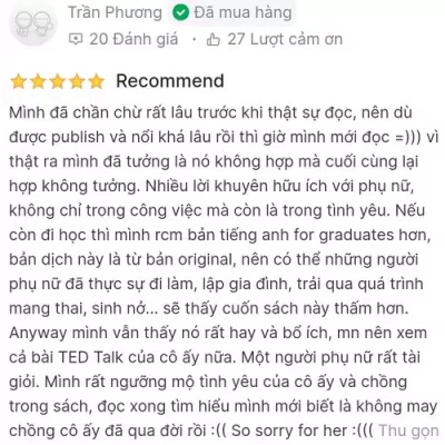 Đánh giá trên Tiki (Nguồn: Internet)