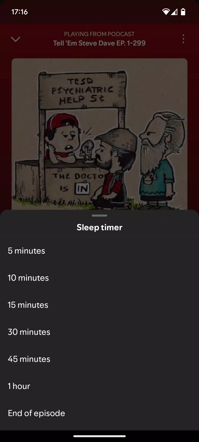 Tính năng hẹn giờ ngủ khi nghe Spotify (Ảnh: Internet)