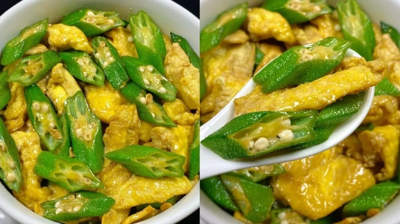 Công thức 4: Trứng xào đậu bắp (Ảnh: Internet)