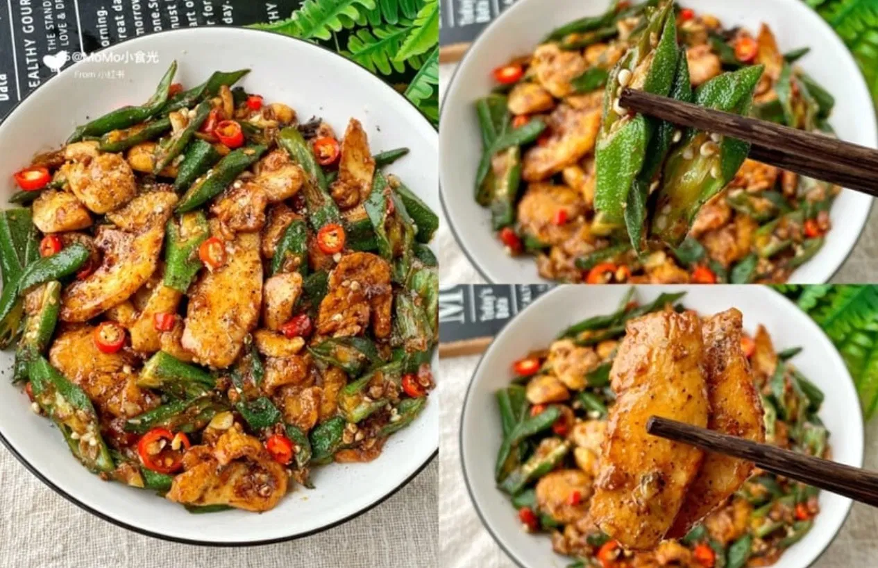 Công thức 7: Ức gà xào đậu bắp cay (Ảnh: Internet)