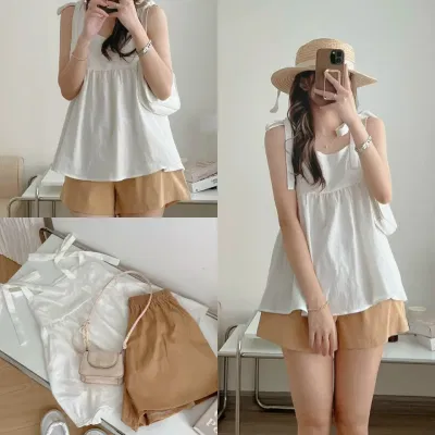 Quần short và áo baby doll