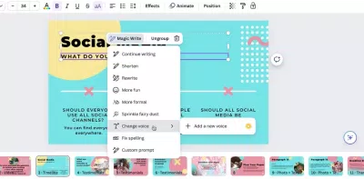 Công cụ sáng tạo văn bản Magic Write của Canva (Ảnh: Internet) Công cụ sáng tạo văn bản Magic Write của Canva (Ảnh: Internet)