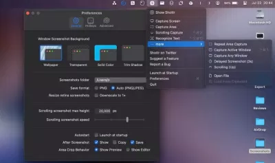 Thanh menu của ứng dụng Shottr và cửa sổ tùy chọn (Ảnh: Internet) Thanh menu của ứng dụng Shottr và cửa sổ tùy chọn (Ảnh: Internet)