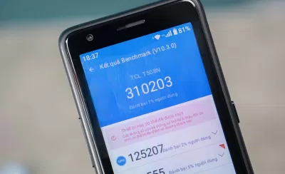 TCL T508N có điểm số Antutu khoảng 310.000 điểm (Ảnh: Internet) TCL T508N có điểm số Antutu khoảng 310.000 điểm (Ảnh: Internet)