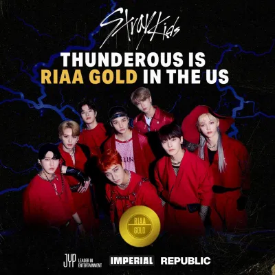 "Thunderous" đạt chứng nhận Vàng RIAA (Ảnh: Internet)