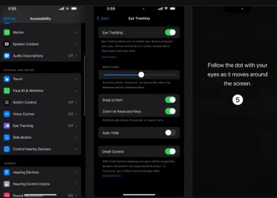 Thiết lập tính năng Theo dõi mắt trên iPhone (Ảnh: Internet) Thiết lập tính năng Theo dõi mắt trên iPhone (Ảnh: Internet)