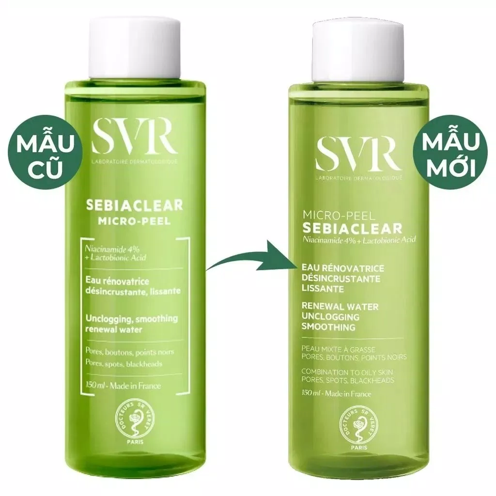 Nước Hoa Hồng Cho Da Dầu Mụn SVR Sebiaclear Micro Peel 150ml (Nguồn: Internet)