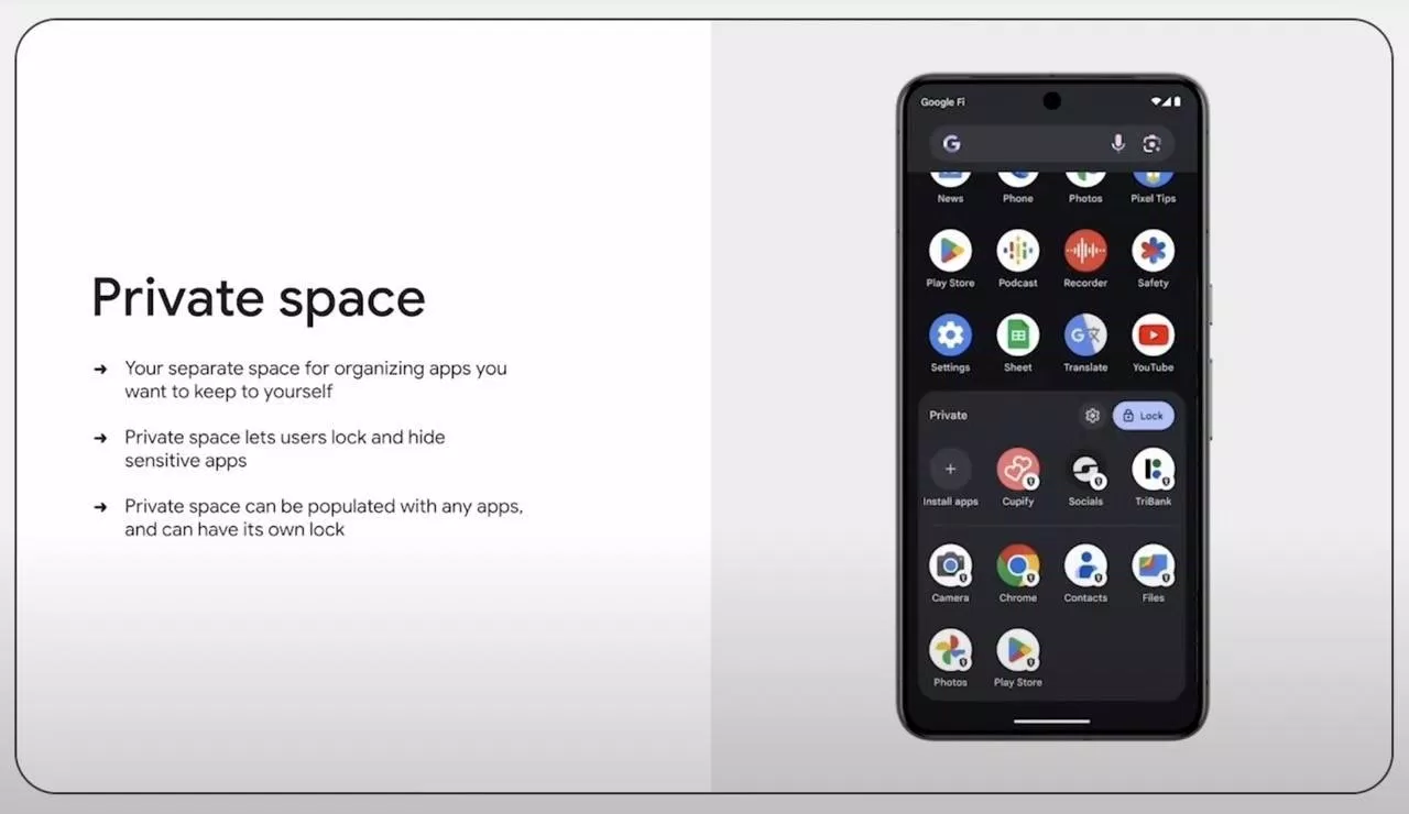 Tính năng "Không gian riêng tư" trên Android 15 (Nguồn: Internet)