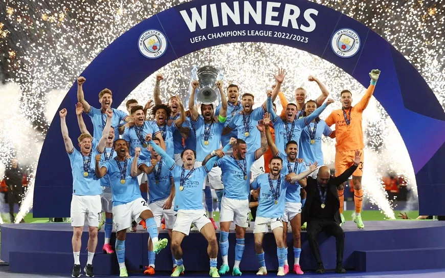 Hình ảnh chiến thắng của đội Man City ( ảnh: internet).