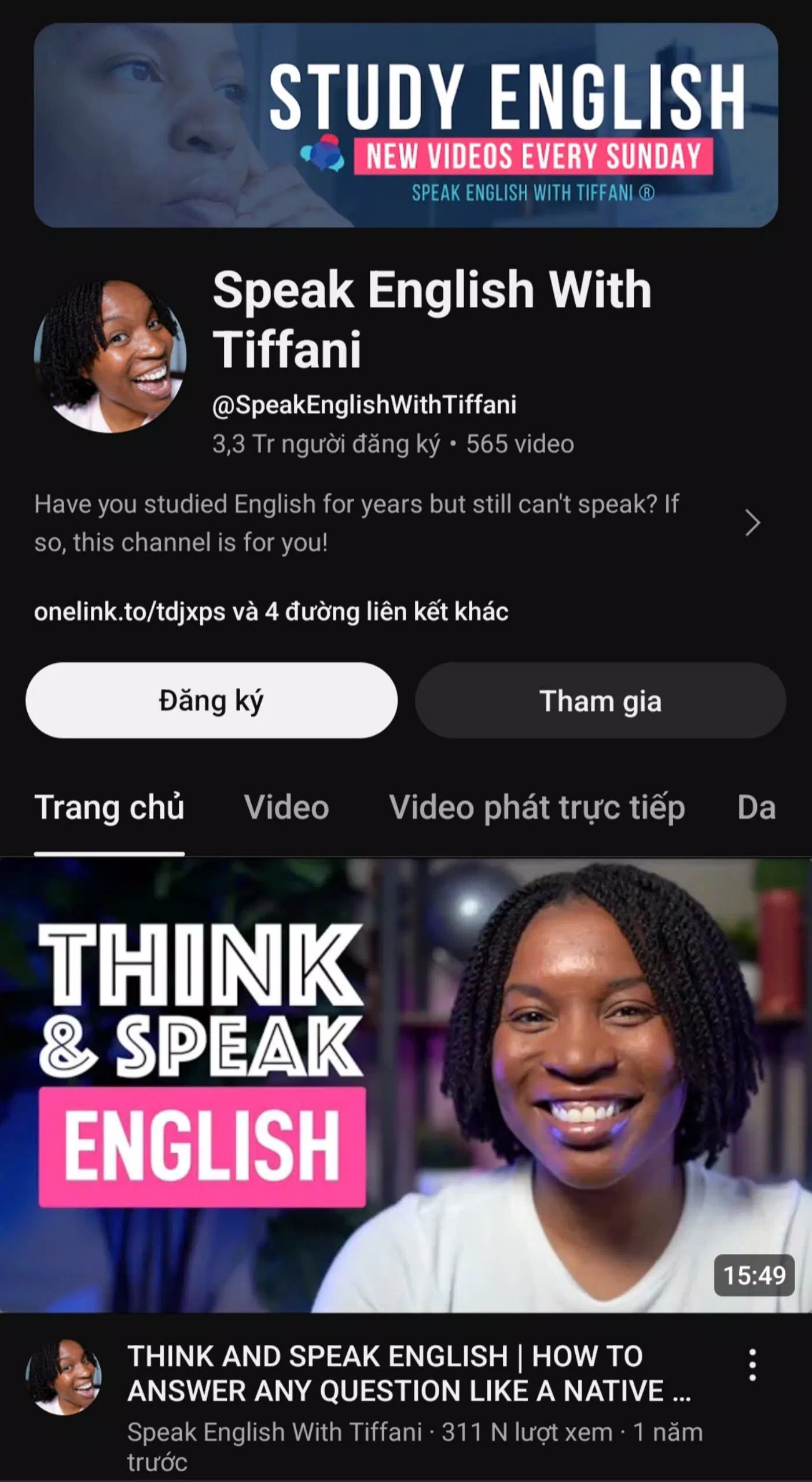 Speak English With Tiffani là kênh giúp bạn rèn luyện được kỹ năng nói hiệu quả (Ảnh: Internet)