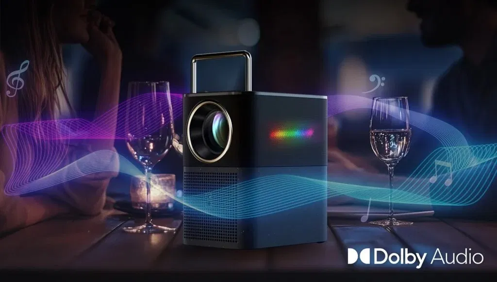 Máy chiếu TCL A1 tích hợp loa 8W và công nghệ âm thanh Dolby Audio (Ảnh: Internet) Máy chiếu TCL A1 tích hợp loa 8W và công nghệ âm thanh Dolby Audio (Ảnh: Internet)