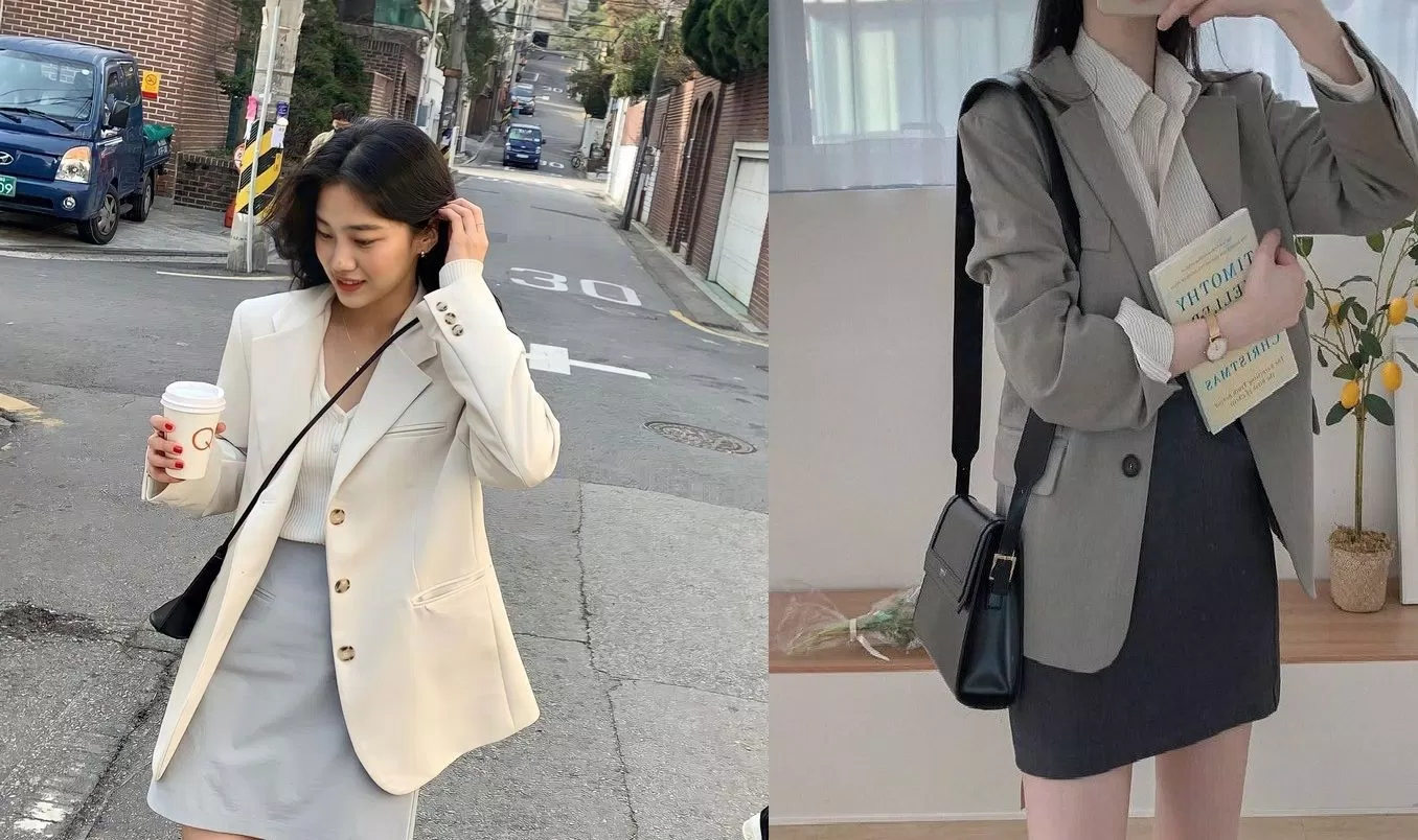 Blazer và chân váy chữ A (Nguồn: Internet)