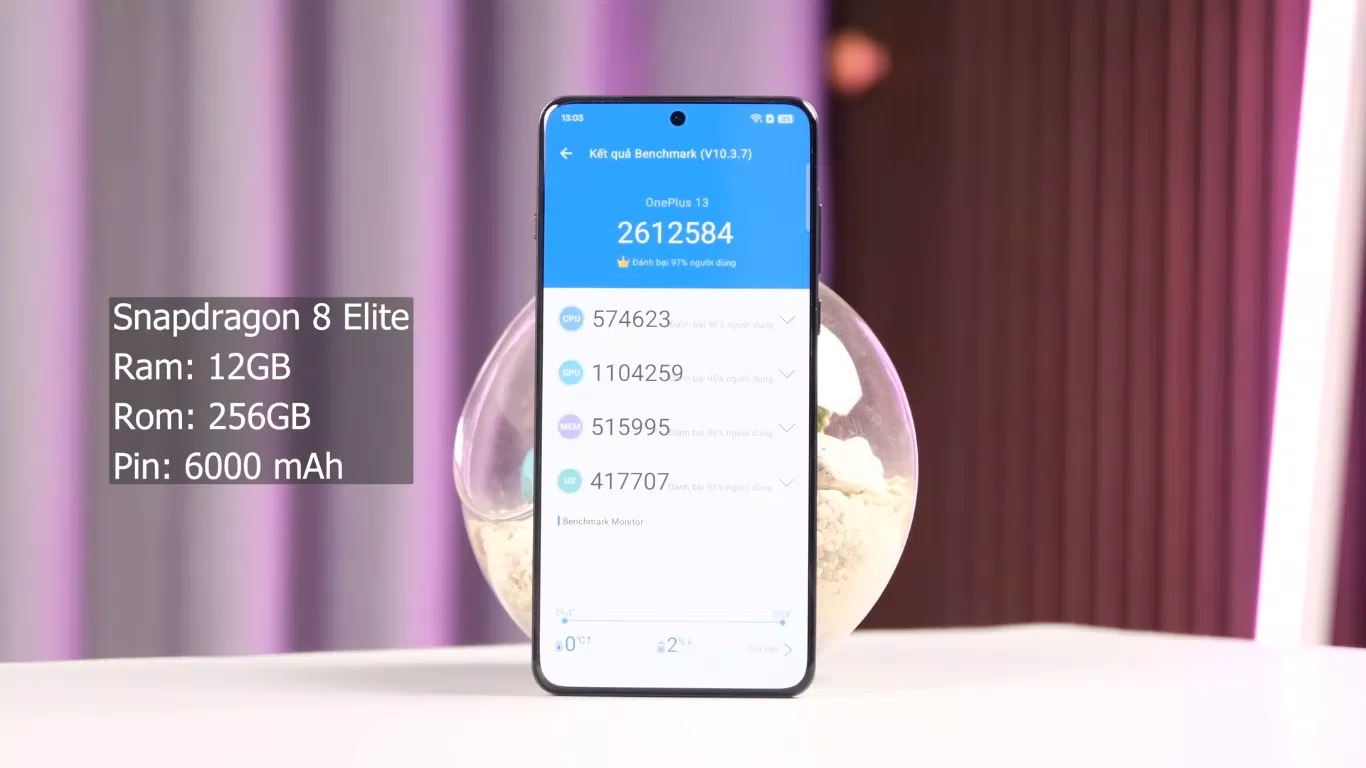 OnePlus 13 có số điểm Antutu khoảng 2,6 triệu điểm (Ảnh: Internet) OnePlus 13 có số điểm Antutu khoảng 2,6 triệu điểm (Ảnh: Internet)