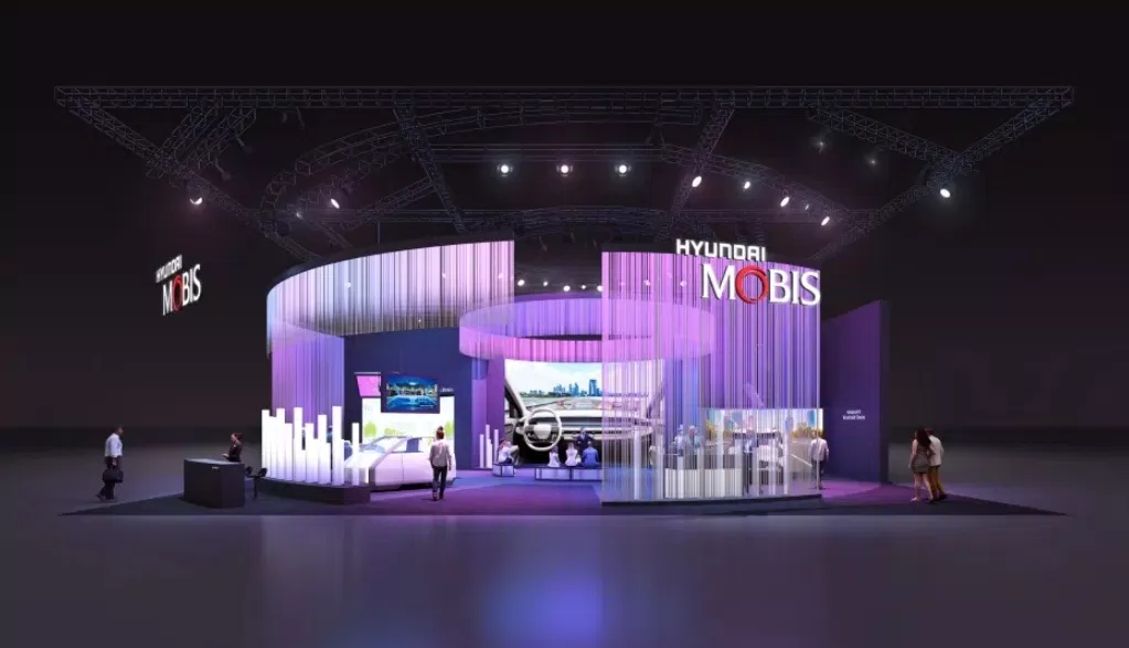 Gian hàng trưng bày Hyundai Mobis tại CES 2025 (Ảnh: Internet) Gian hàng trưng bày Hyundai Mobis tại CES 2025 (Ảnh: Internet)