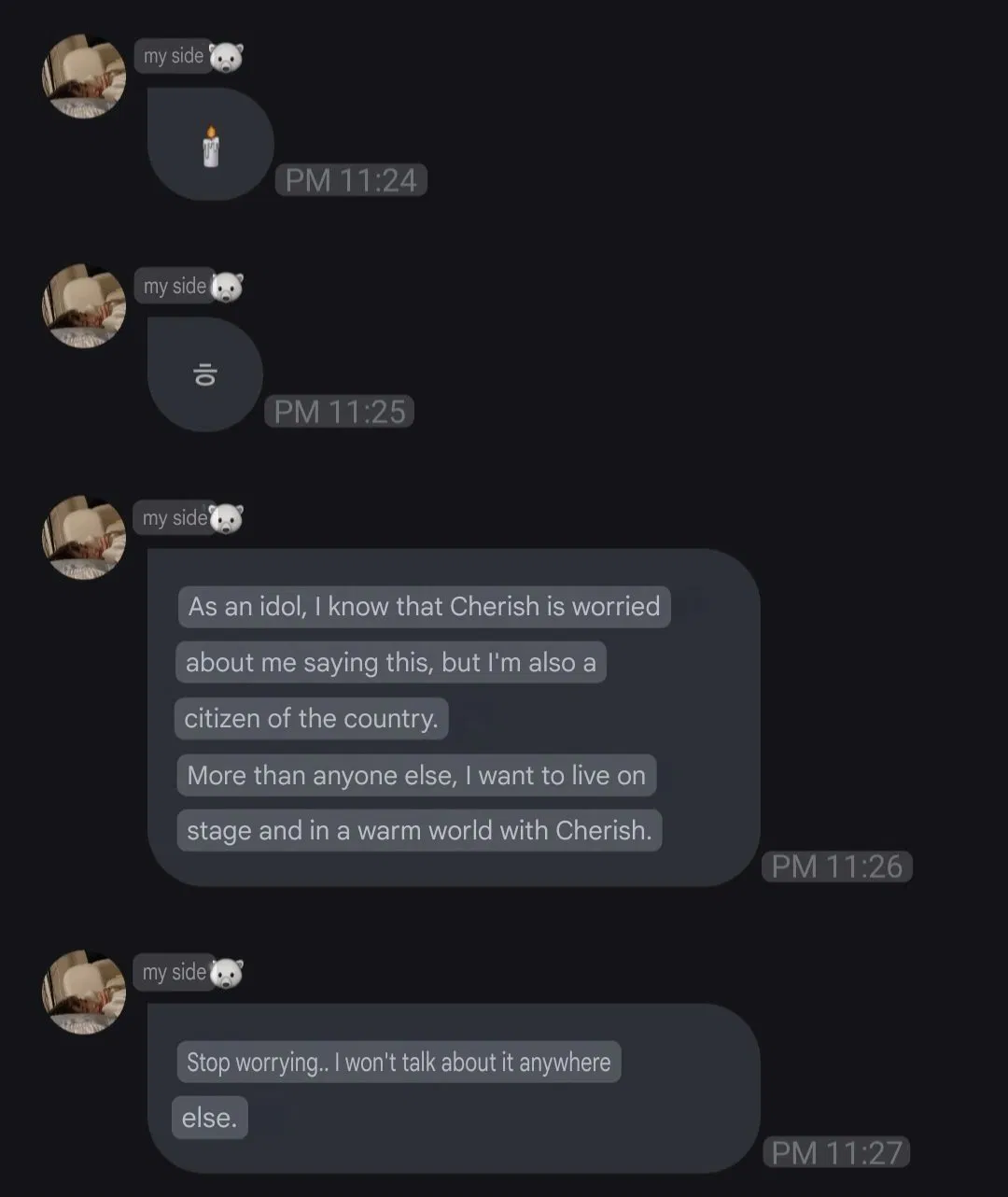 Bubble của Chaeyeon (Ảnh: Internet)