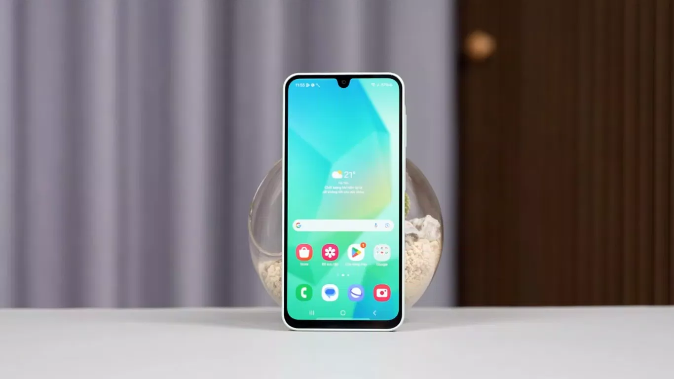 Galaxy A16 4G có thiết kế khá lỗi thời (Ảnh: Internet)