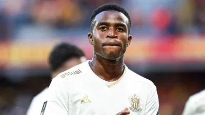 Youssoufa Moukoko hiện thi đấu cho Nice dưới dạng cho mượn. Ảnh: AFP.